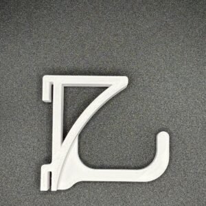 Soporte estanteria con gancho frontal